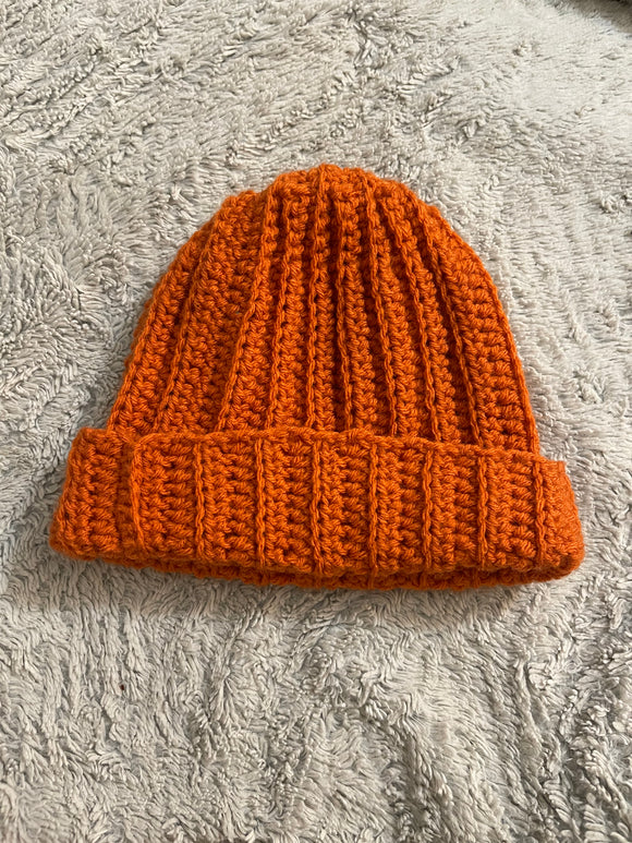 Crochet Beanie - Orange