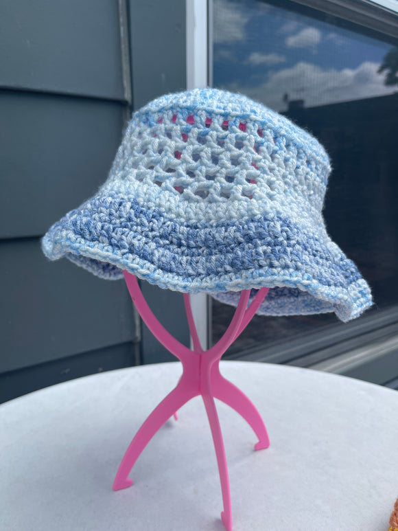 Mesh Bucket Hat- Denim Blues