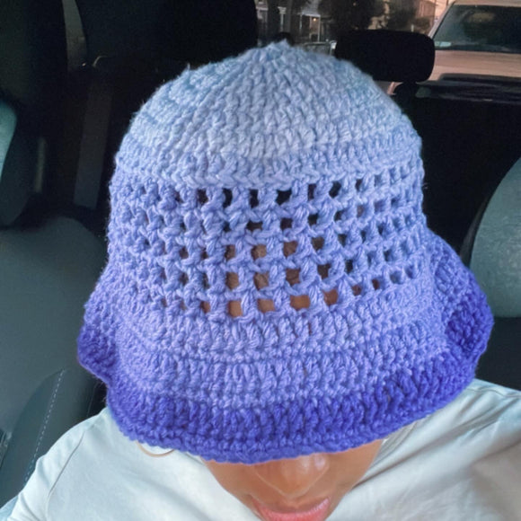 Mesh Bucket Hat- Purple Ombre